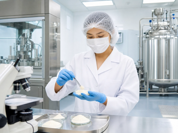 Laborantin in zertifiziertem Reinraumlabor